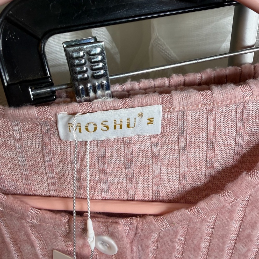 Blush Ribbed lounge Set - Picture 2 of 6